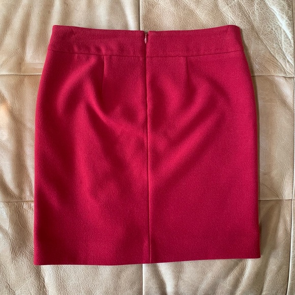 White House Black Market Red Wool Skirt - Picture 2 of 3
